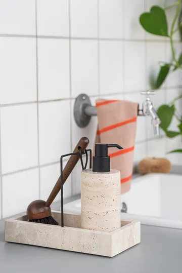 Travertine diskbänksorganiserare 12x23,5 cm - Linen - Mette Ditmer