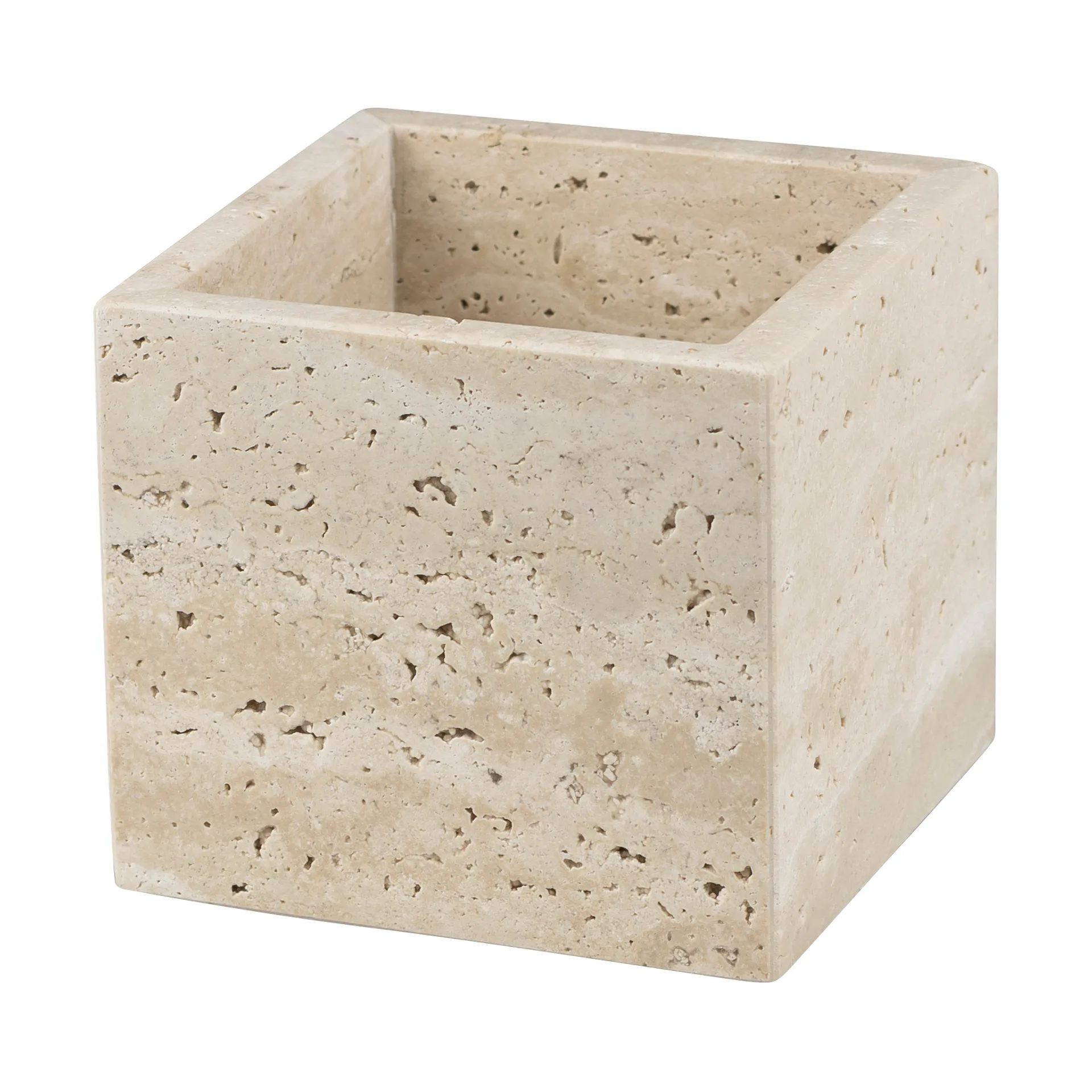 Travertine kub 10x10 cm, Linen Mette Ditmer