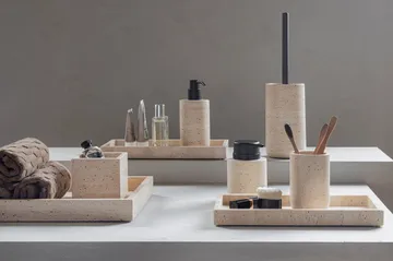 Travertine tandborsthållare 10 cm - Linen - Mette Ditmer