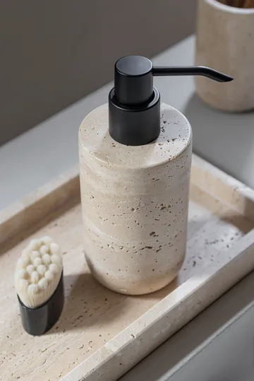 Travertine tvålpump 17,5 cm - Linen - Mette Ditmer