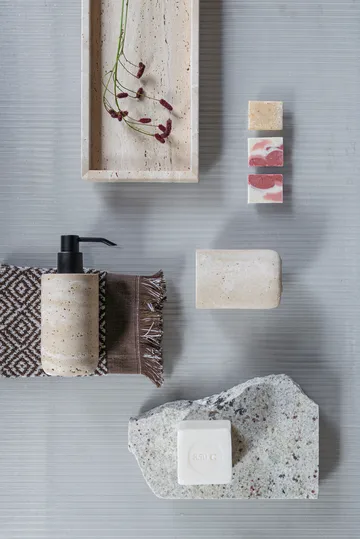 Travertine tvålpump 17,5 cm - Linen - Mette Ditmer