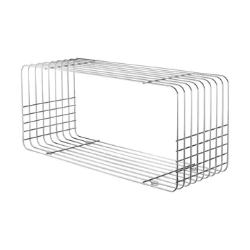 Wire hylla - Chrome, 31x70x26 cm - Mette Ditmer