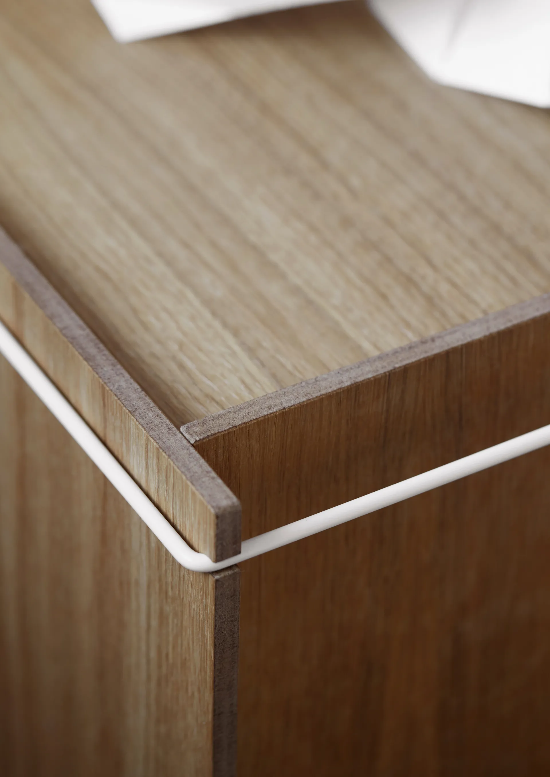 Förvaringslåda ek 33x60 cm, Wood, white MOEBE