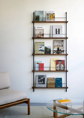 Magazine Shelving tidningsställ - Black-rostfritt stål, 85x115x7 cm, MS.115.1 - MOEBE