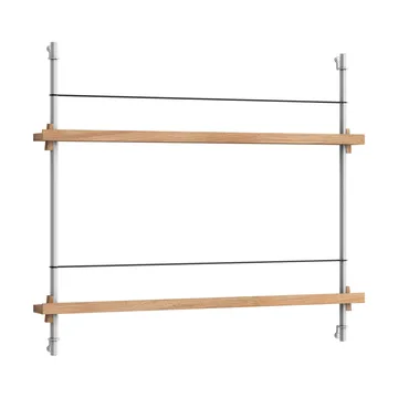 Magazine Shelving tidningsställ - Ek-rostfritt stål, 85x65x7 cm, MS.65.1 - MOEBE