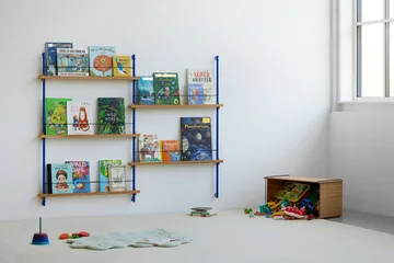 Magazine Shelving tidningsställ - Ek-white, 85x115x7 cm, MS.115.1 - MOEBE