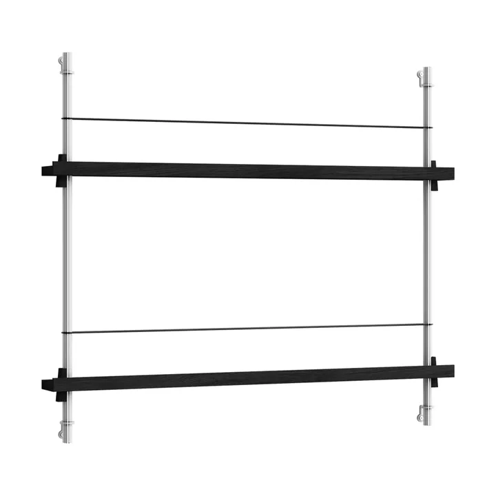 Magazine Shelving tidningsställ - Svart-rostfritt stål, 85x65x7 cm, MS.65.1 - MOEBE