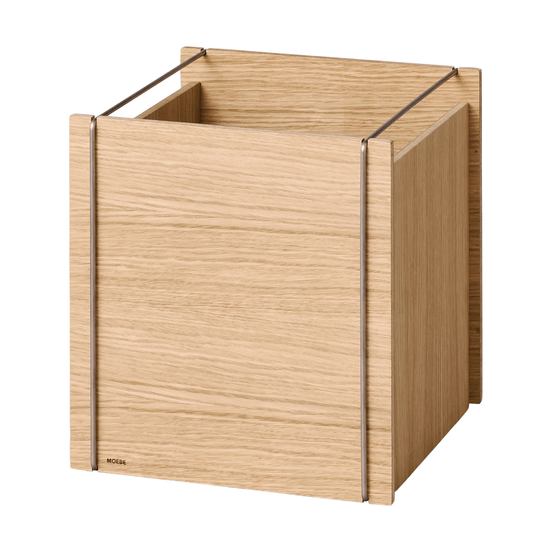 Moebe storage box, Oljad ek-rostfritt stål, square, 33x30x31 cm MOEBE