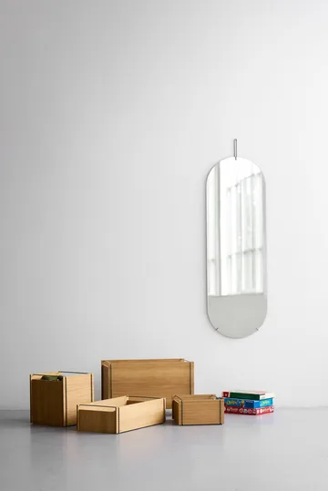 Moebe storage box - Oljad ek-svart, square, 33x30x31 cm - MOEBE
