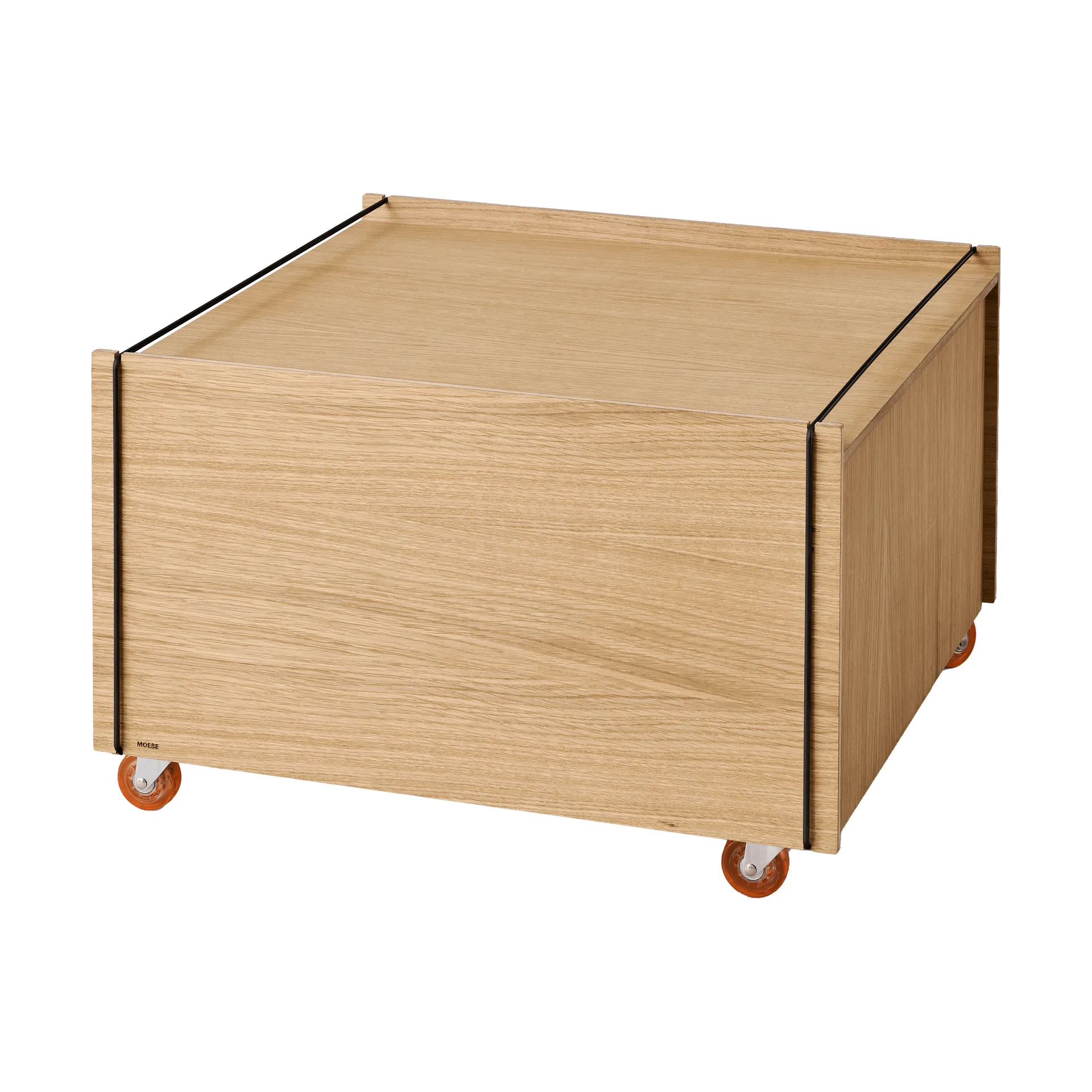 Moebe Storage Chest soffbord med förvaring, Oljad ek-svart, 60x61x38.2 cm MOEBE
