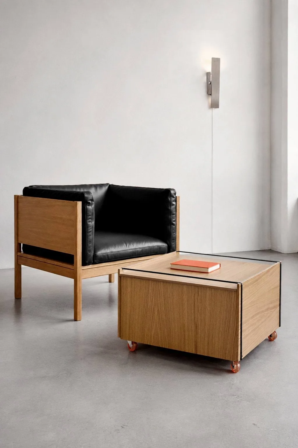 Moebe Storage Chest soffbord med förvaring, Oljad ek-svart, 60x61x38.2 cm MOEBE