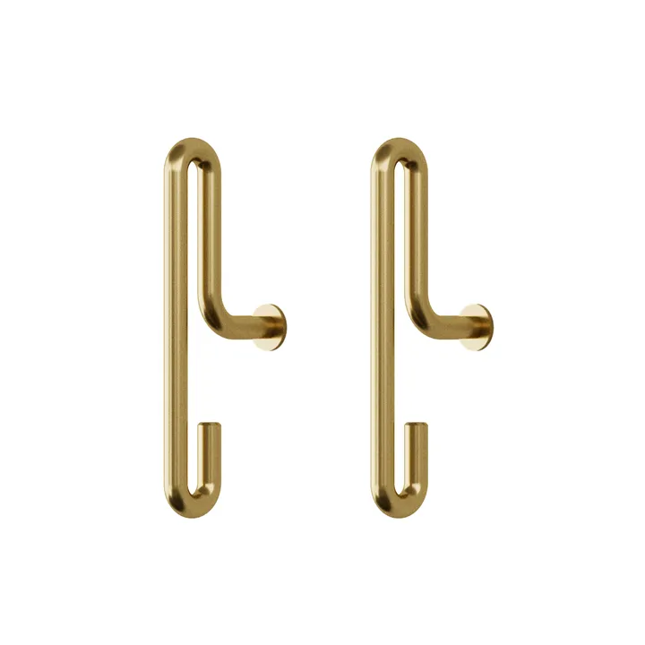 Moebe väggkrok small 2-pack - Matt guld - MOEBE