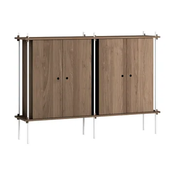 Shelving System Cabinet skåp - Rökt ek-white, 163x115x35 cm S.115.2.E - MOEBE
