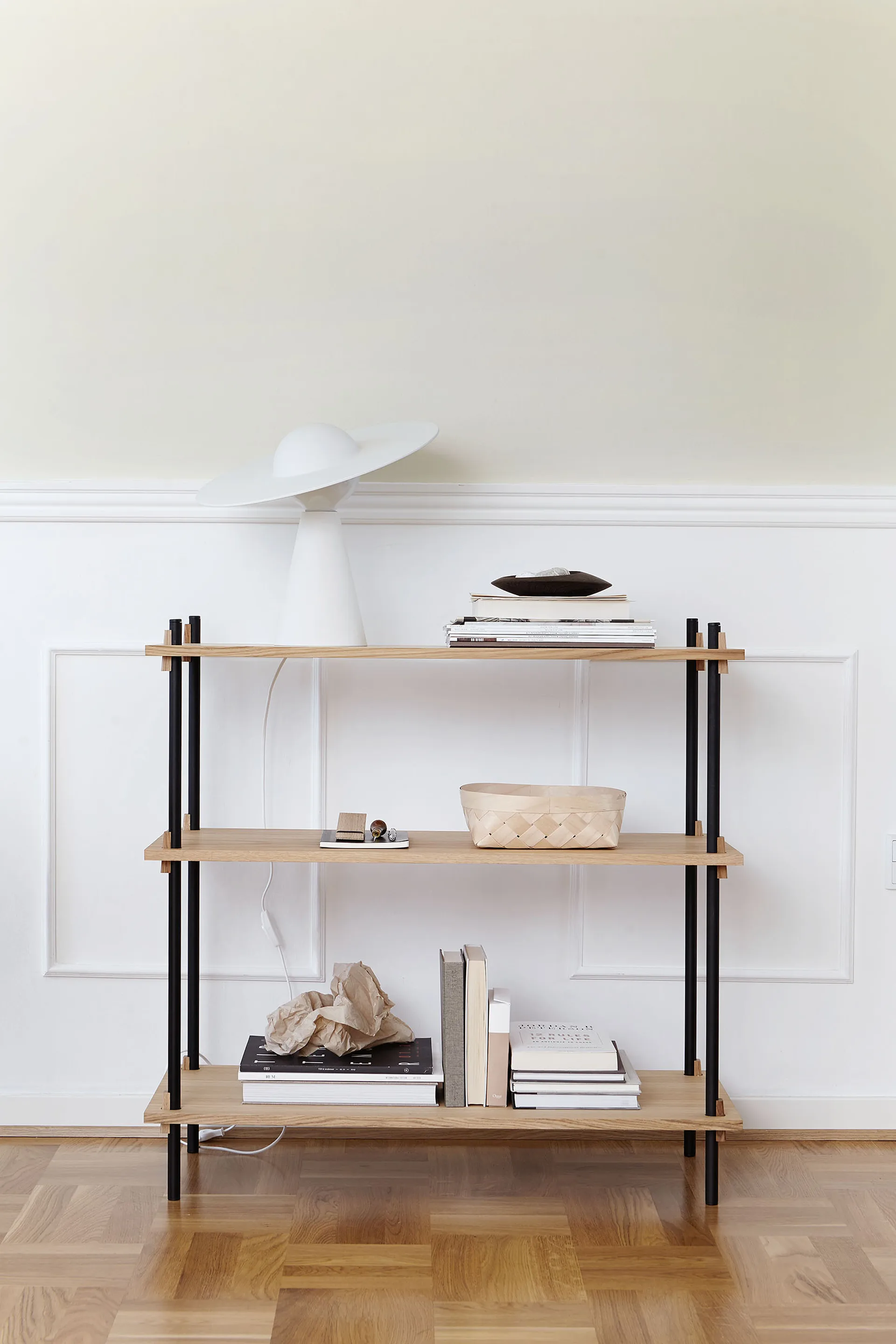 Shelving System classic hylla, Ek-white, 86x115x35 cm, S.115.1.A MOEBE