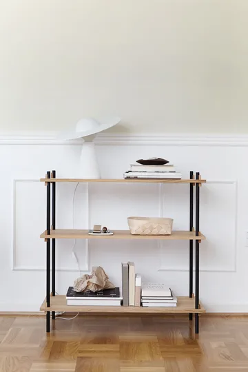 Shelving System classic hylla - Rökt ek-warm grey, 86x115x35 cm, S.115.1.A - MOEBE