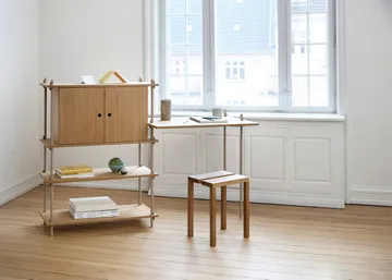 Shelving System hylla med skåp - Black, 163x200x35 cm, S.200.2.C - MOEBE
