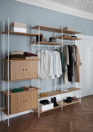 Shelving System hylla med skåp - Black, 163x85x35 cm, S.85.2.C - MOEBE