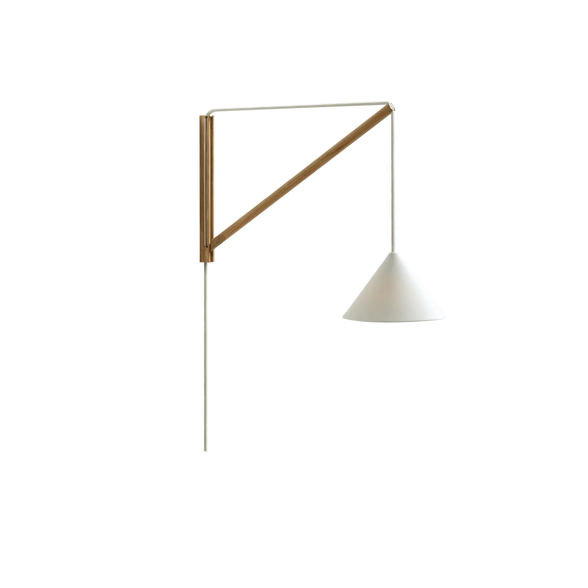 Suspended Wall Lamp vägglampa, Ek-vit MOEBE