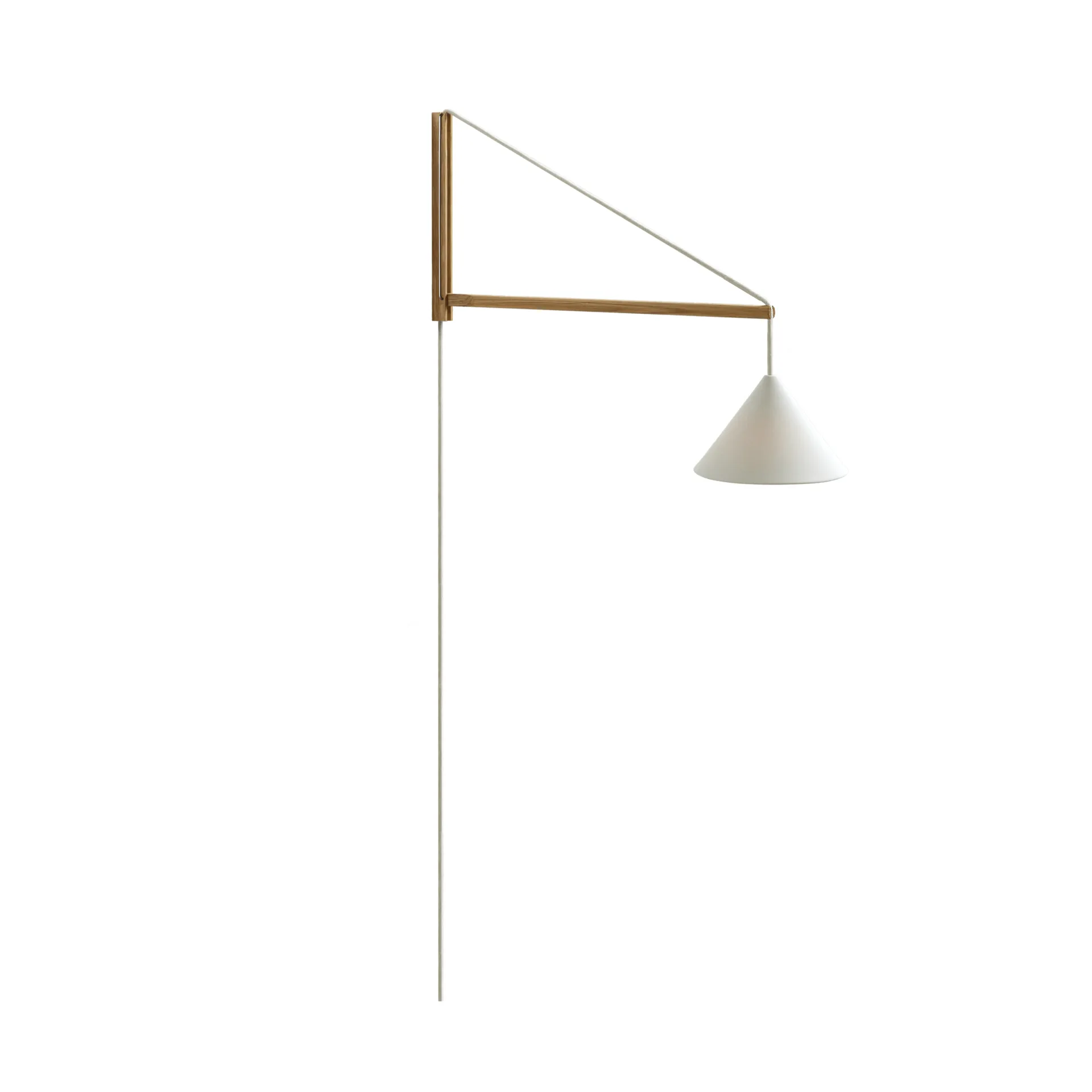 Suspended Wall Lamp vägglampa, Ek-vit MOEBE