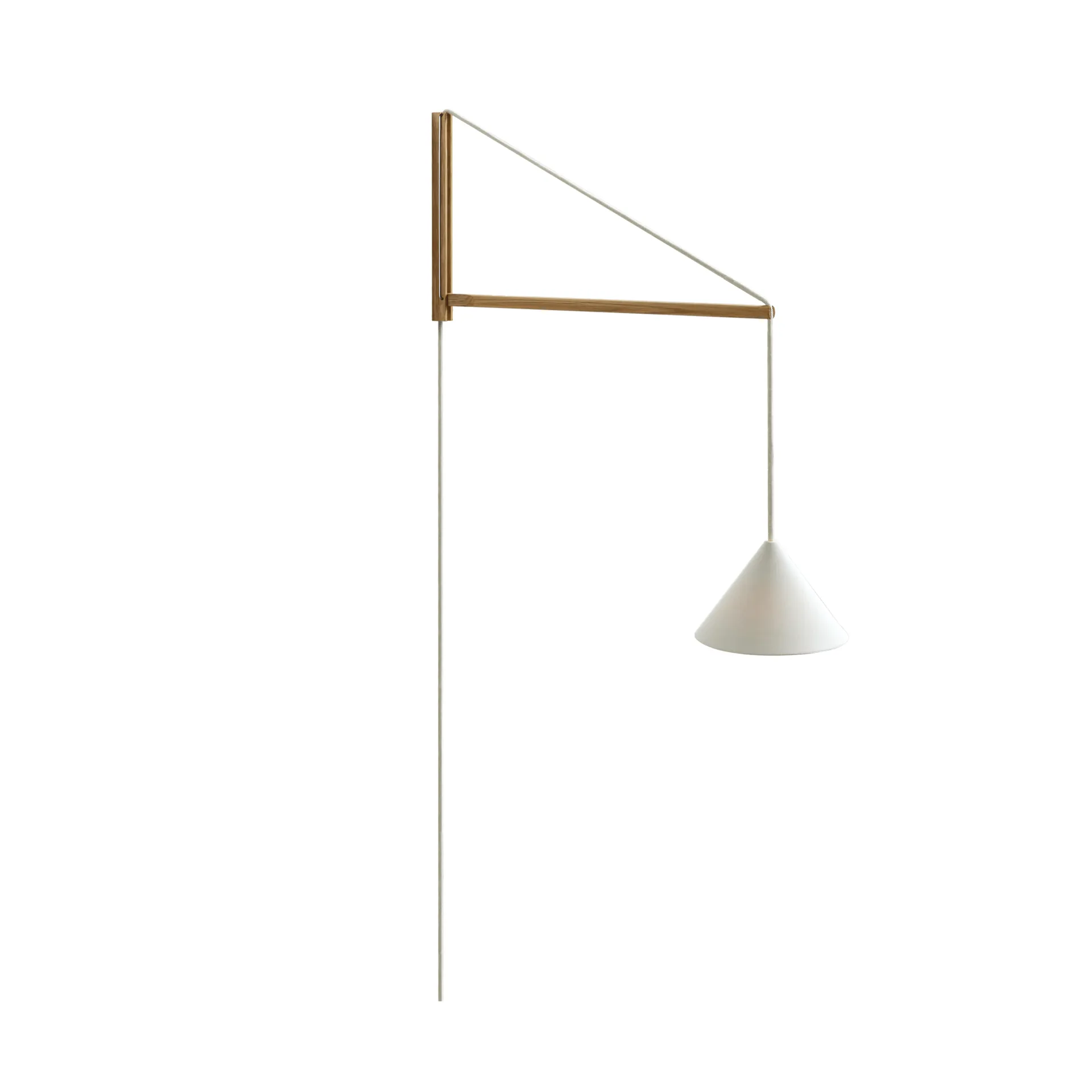 Suspended Wall Lamp vägglampa, Ek-vit MOEBE