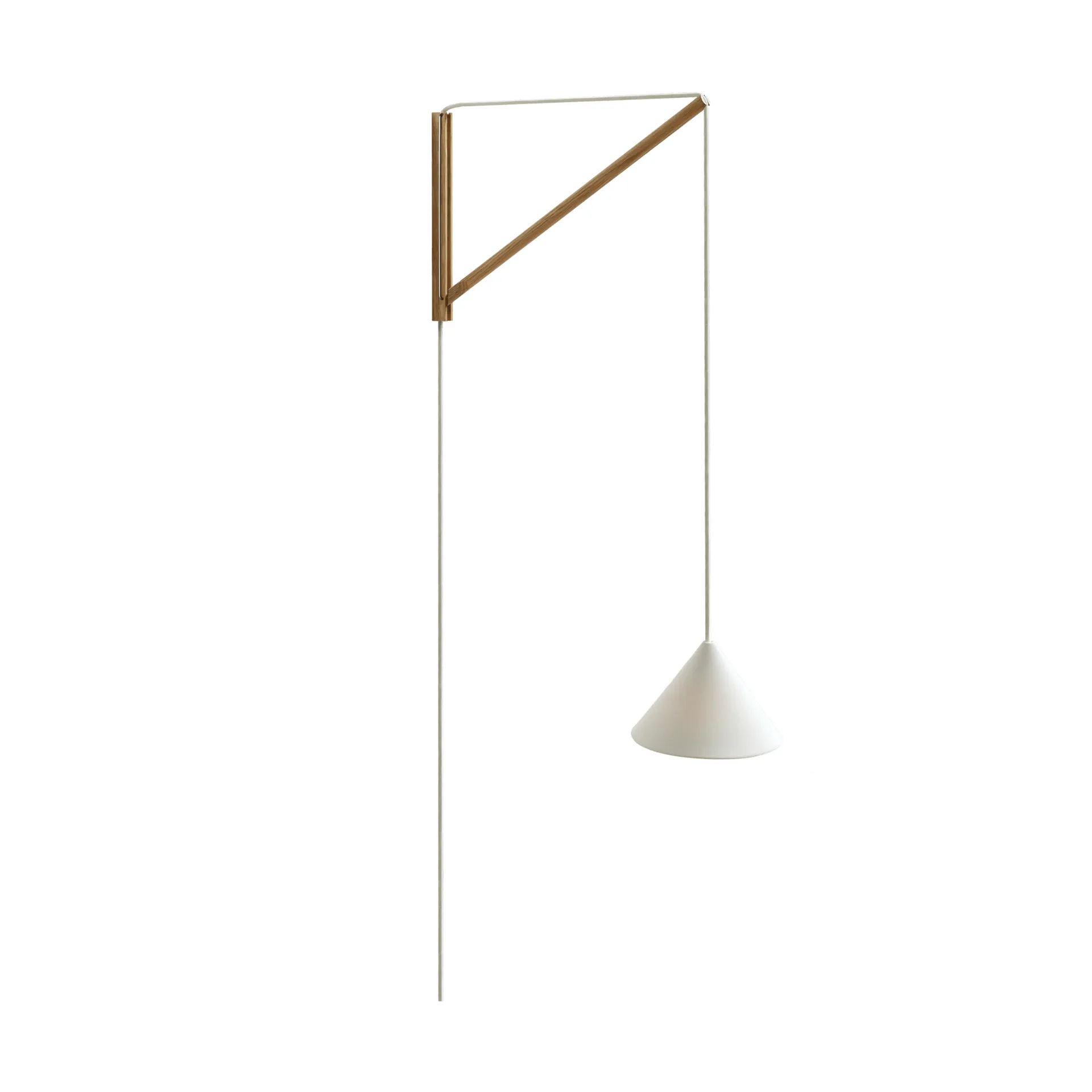Suspended Wall Lamp vägglampa, Ek-vit MOEBE