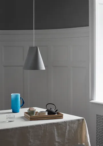 Taklampa keramik 23x23,5 cm - Light Grey - MOEBE