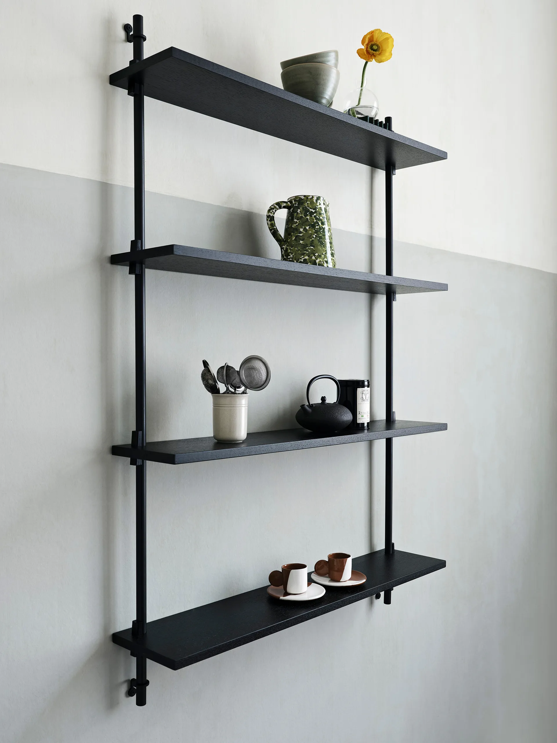 Wall Shelving vägghylla, Ek-warm grey, 92x65x17,5 cm, WS.65.1 MOEBE
