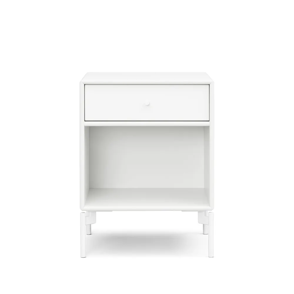 Dream sängbord, new white 101 låda-snowben Montana