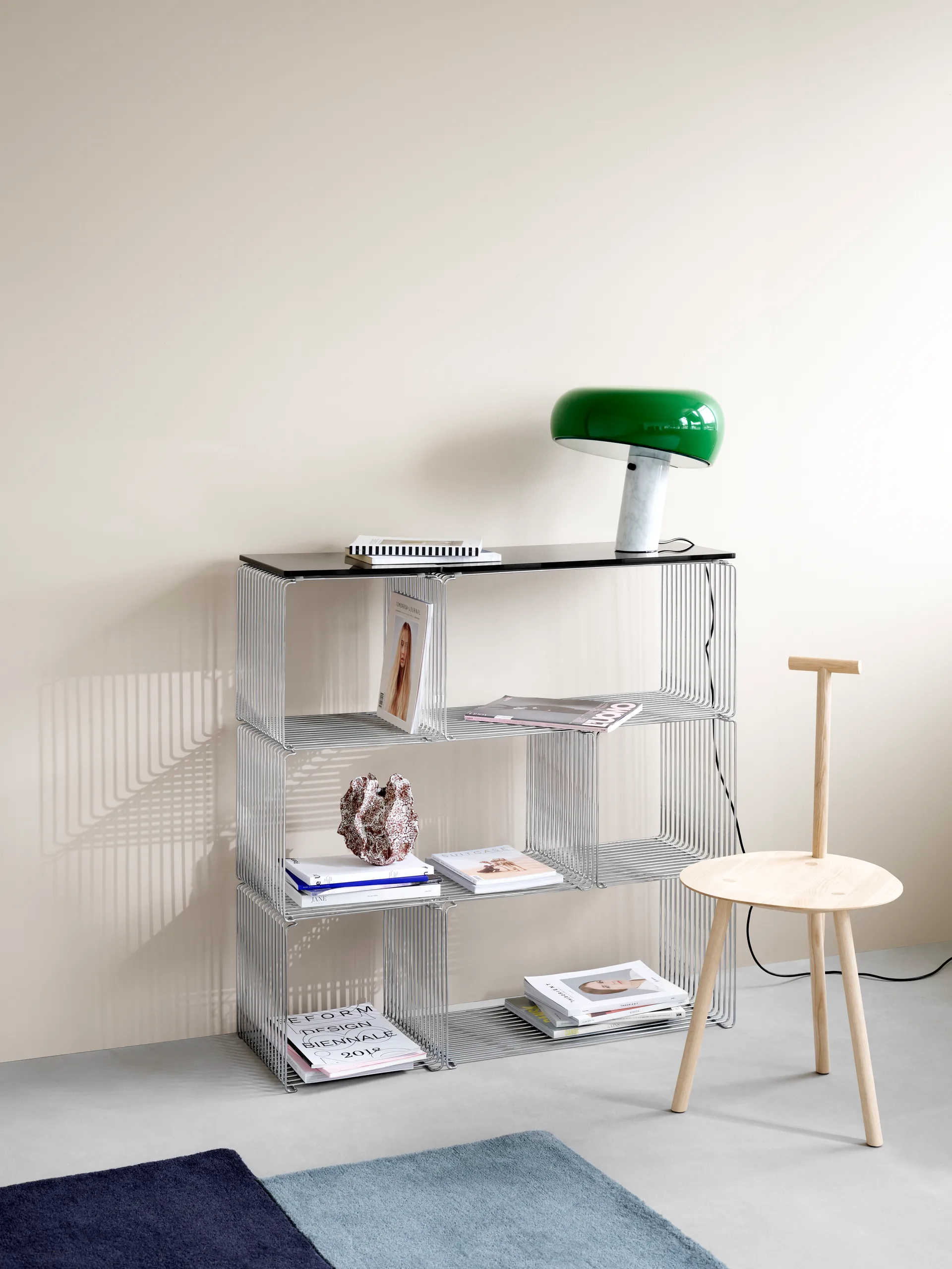 Panton Wire Extended hylla 70x34,8x34,8 cm, Chrome Montana