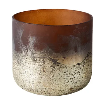 Lana vas Ø14x14 cm - Brown-gold - MUUBS