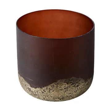 Lana vas Ø14x14 cm - Brown-gold - MUUBS