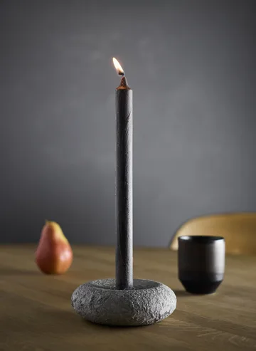 Luna ljusstake - Grey, Ø13x4,8 cm - MUUBS