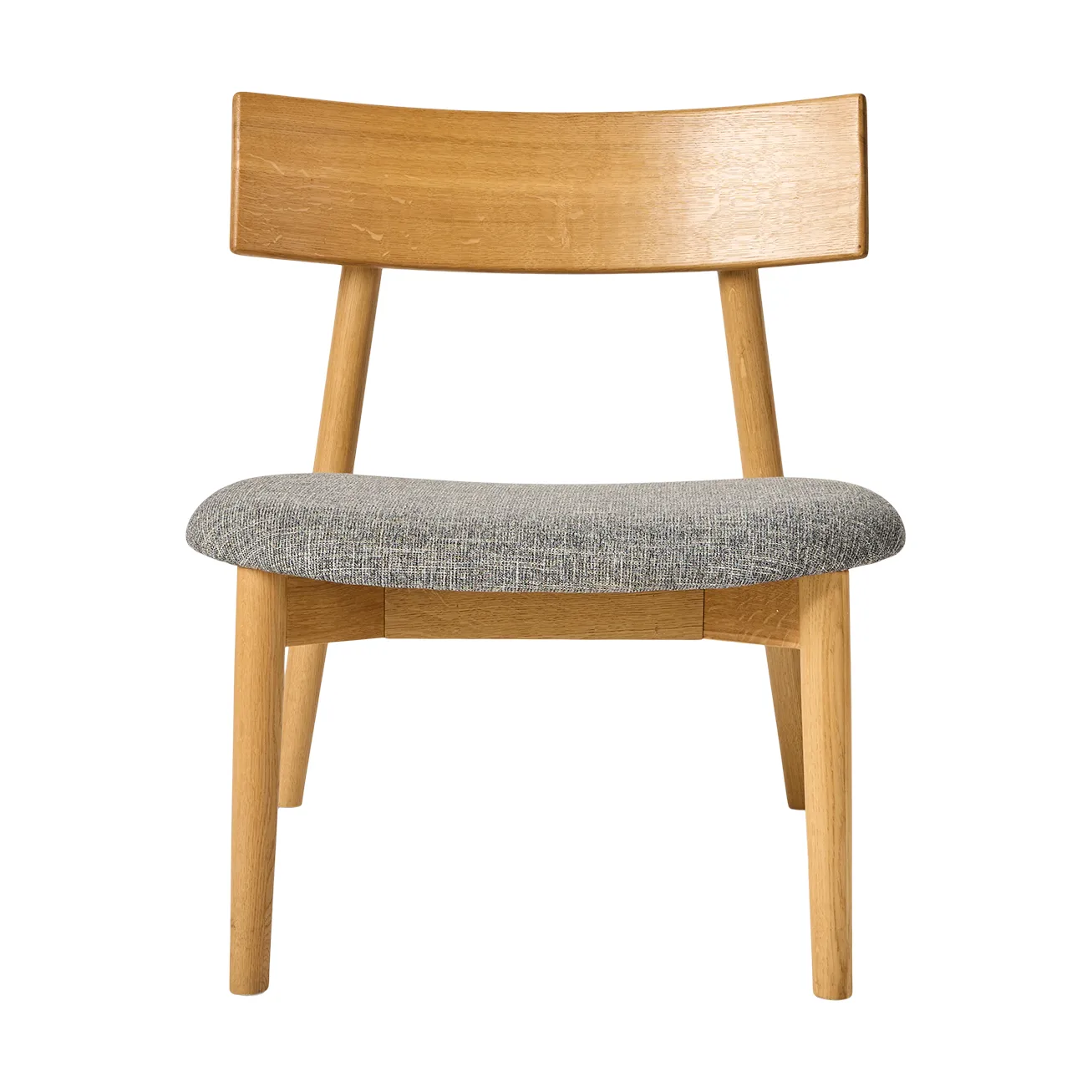 Tetra lounge chair, Betongfärgat tyg-naturoljad ek MUUBS