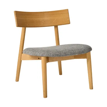 Tetra lounge chair - Betongfärgat tyg-naturoljad ek - MUUBS