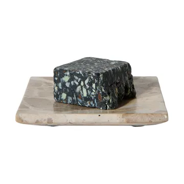 Vita dekorationsbricka - Seashell, 12x12 cm - MUUBS