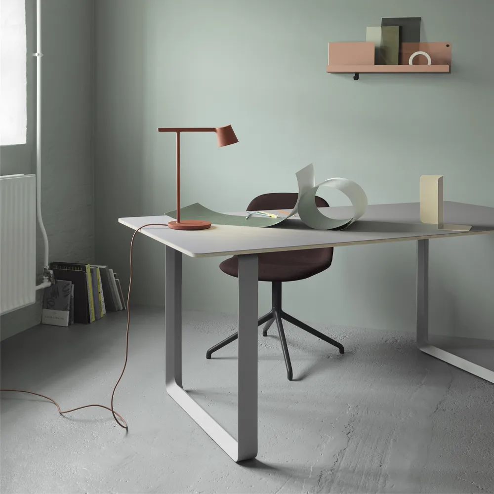 70/70 matbord 170x85 cm, Solid oak-Grey Muuto