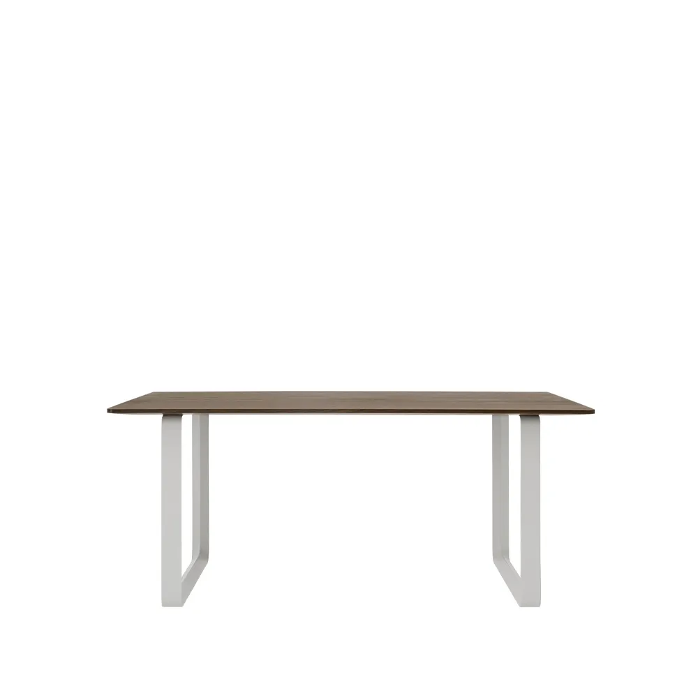 70/70 matbord 170x85 cm, Solid smoked oak-Grey Muuto