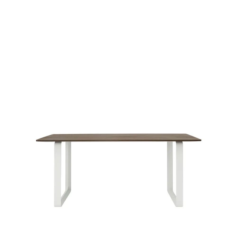 70/70 matbord 170x85 cm, Solid smoked oak-White Muuto