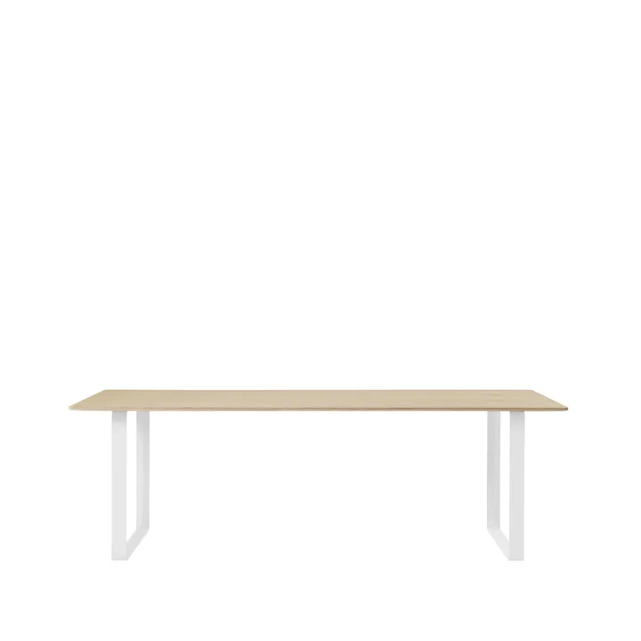 70/70 matbord 225x90 cm - Oak venner-Plywood-White - Muuto