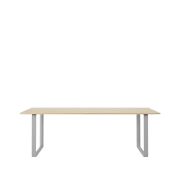 70/70 matbord 225x90 cm - Solid oak-Grey - Muuto