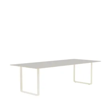 70/70 matbord 255x108 cm - Grey linoleum-Plywood-Sand - Muuto