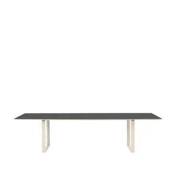 70/70 matbord 295x108 cm - Black linoleum-Plywood-Sand - Muuto