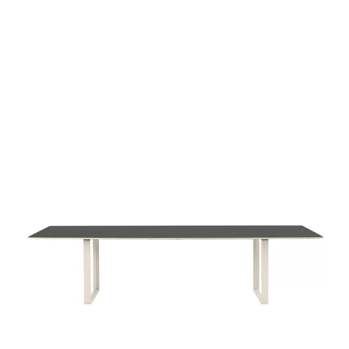 70/70 matbord 295x108 cm - Black linoleum-Plywood-Sand - Muuto