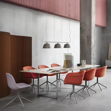 70/70 matbord 295x108 cm - Sollid oak-Black - Muuto
