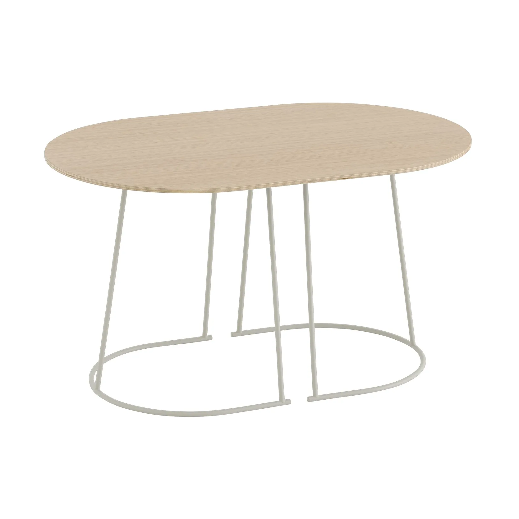 Airy soffbord small, Lackerad ekfanér-off white Muuto