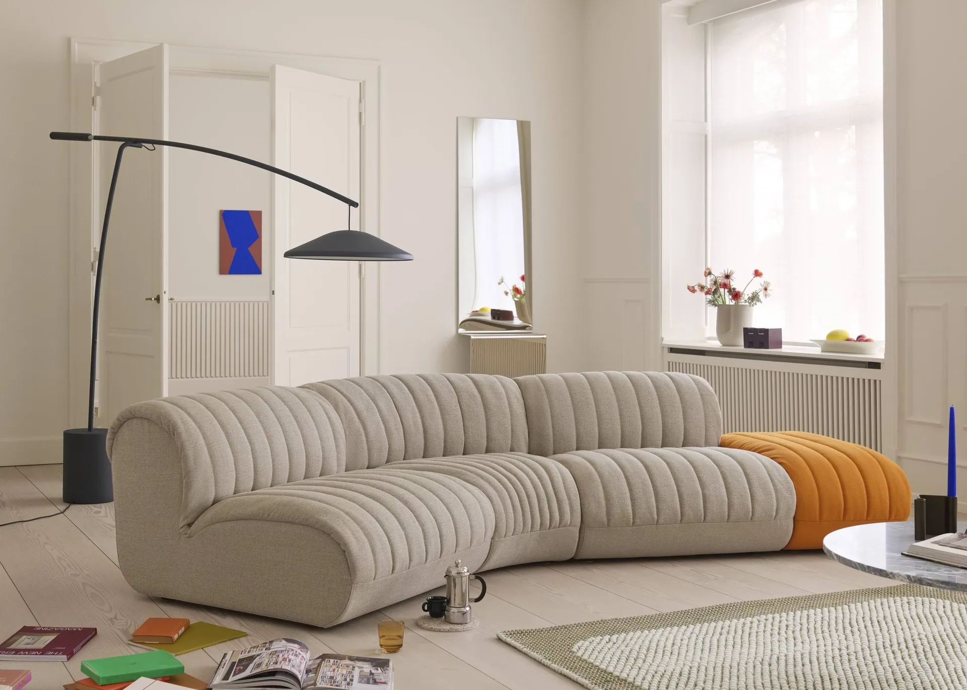 Coltre modulsoffa, Konfiguration 2, turf-sand, 2-sits Muuto