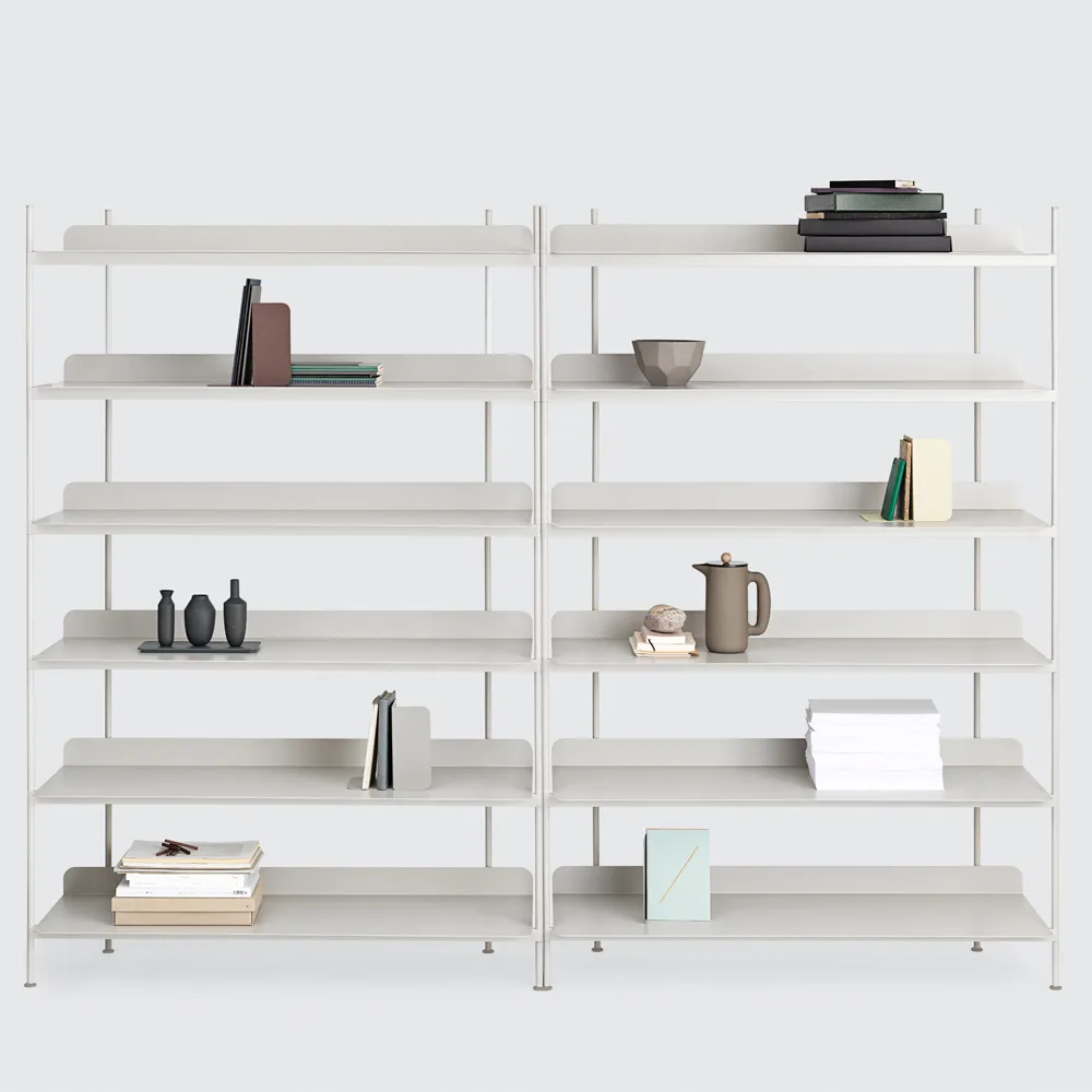 Compile configuration 8 hyllsystem, Black Muuto