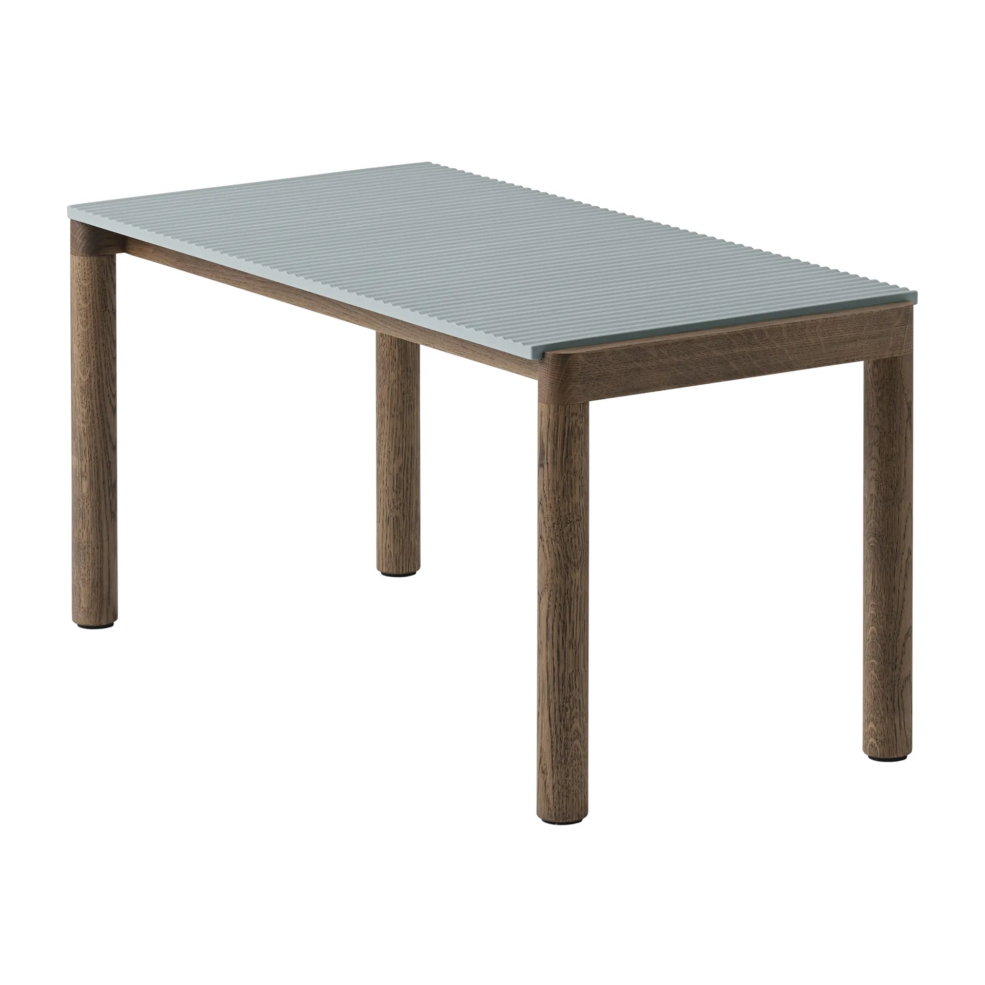 Couple 1 Wavy soffbord 40x84x40 cm, Pale blue-dark oiled oak Muuto