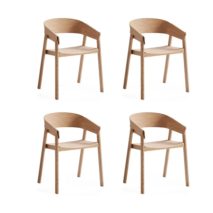 Cover armchair karmstol, Oak, 4-pack - Muuto