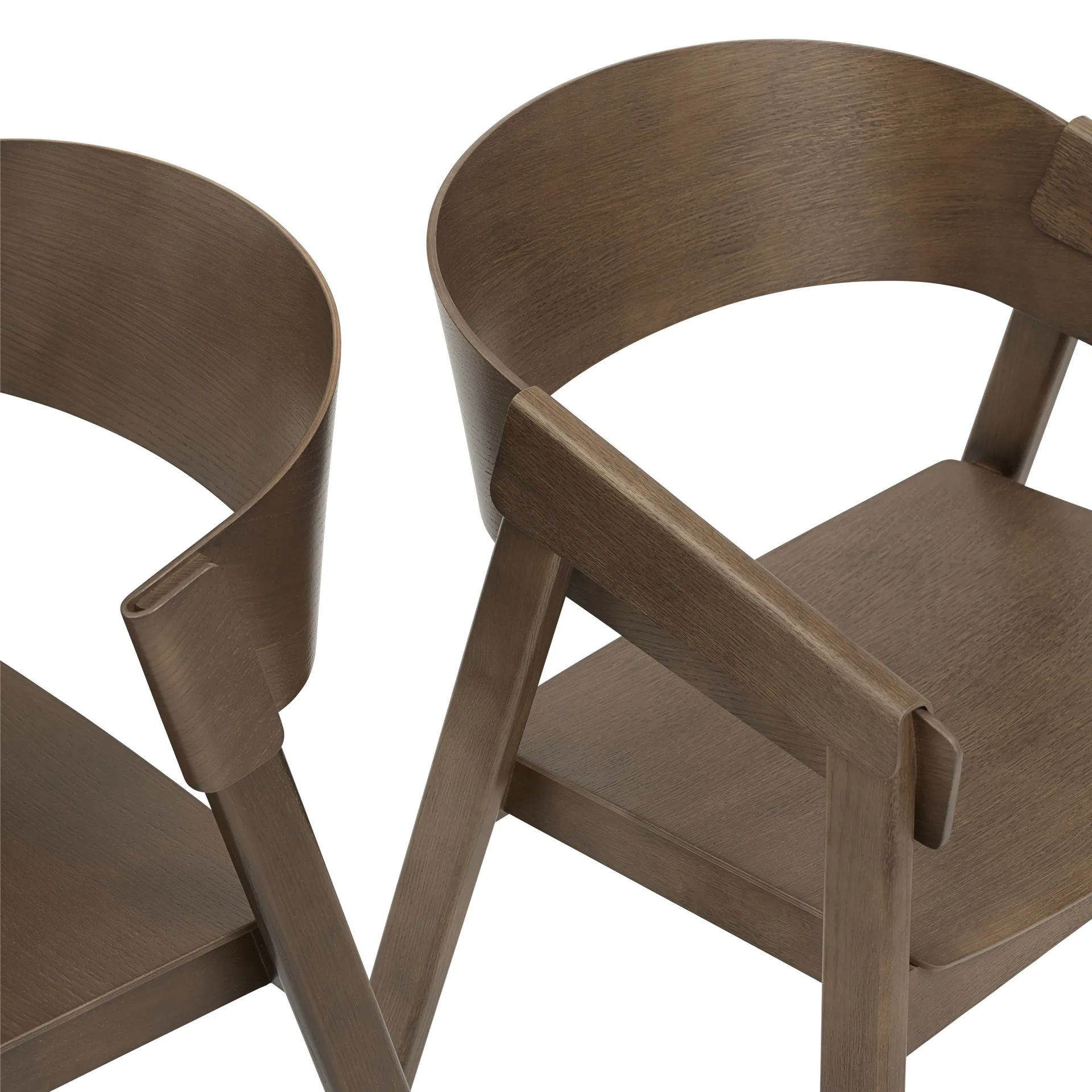 Cover armchair karmstol, Stained dark brown Muuto